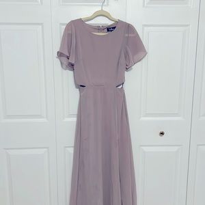 Neutral purple cocktail dress